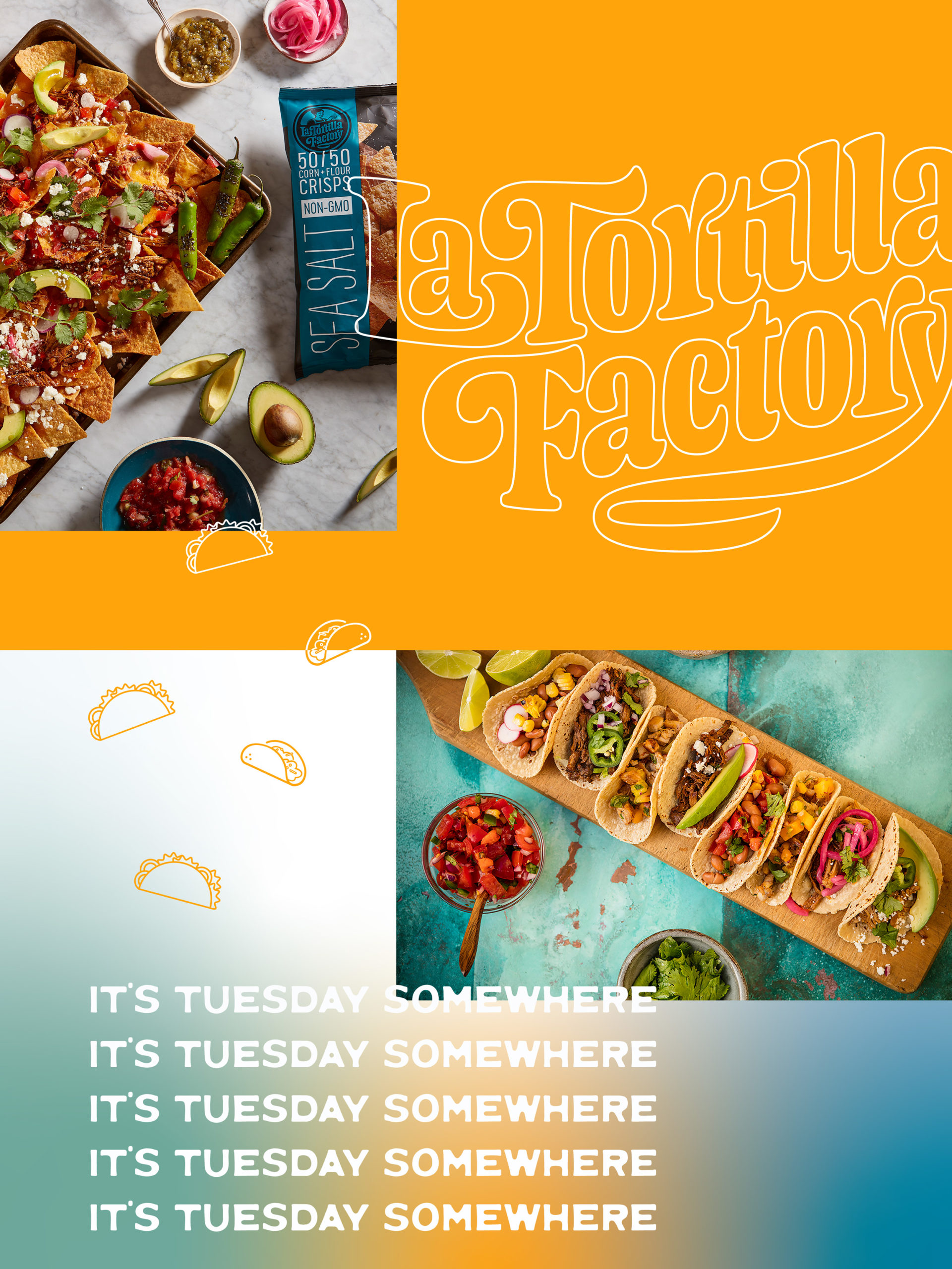 La Tortilla Factory brand design elements